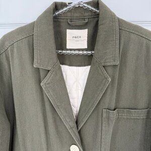 P & Co Olive Green Janitor Coat Medium